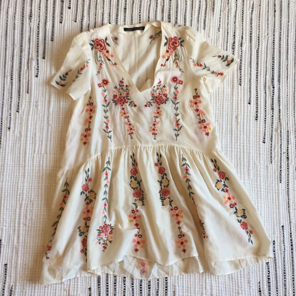 Embroidered Zara Smock Dress